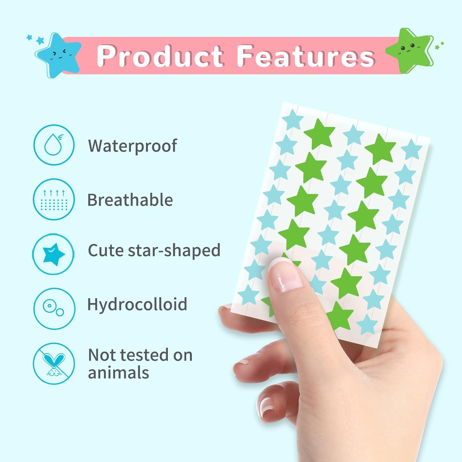 Acne Patch Pimple Patch, Star-Shaped Pimple Patch, Hydrocolloid Acne Stickers Acne Patch, 108 Dots Patches Acne Absorbing Cover Patch for for Acne Blemish, Pimples, Whiteheads, Zit,12Mm & 8Mm